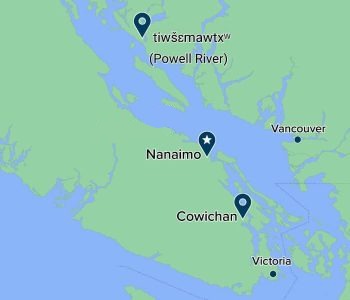 Map of Vancouver Island University Campuses